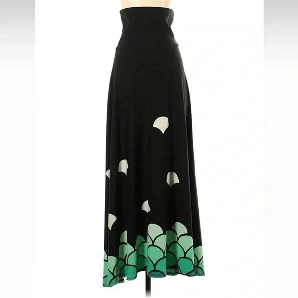 LuLaRoe Black & Teal Mermaid Tail Print Maxi Skirt / Dress Women’s Size XXS - Picture 2 of 2